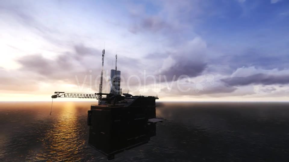 Flying Through Offshore Oil Platform - Download Videohive 16413172