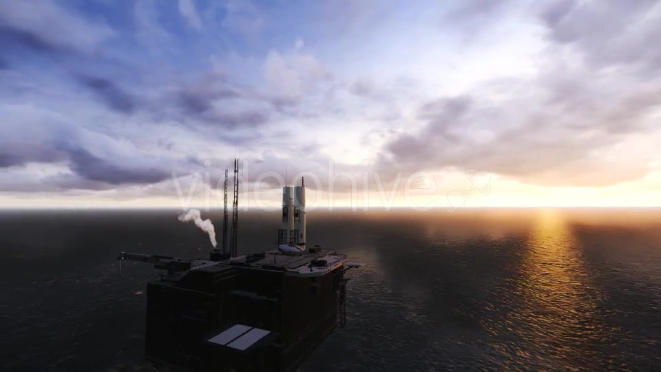 Flying Through Offshore Oil Platform - Download Videohive 16413172