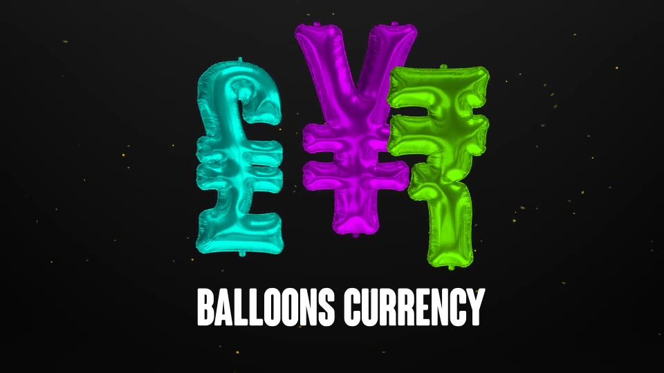Foil Balloons Currency & Numbers Videohive 21332566 After Effects Image 8