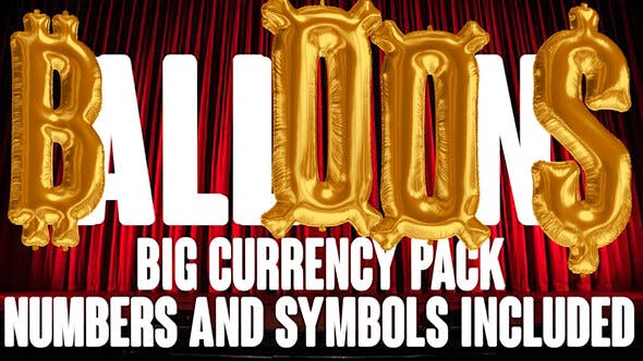 Foil Balloons Currency & Numbers - Download Videohive 21332566