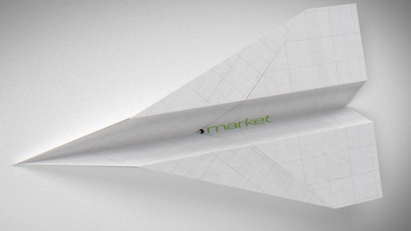 Folding Paper Airplane Logo - Download Videohive 15633982