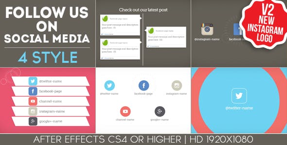 Follow Us On Social Media 4 Style - Videohive 8472838 Download