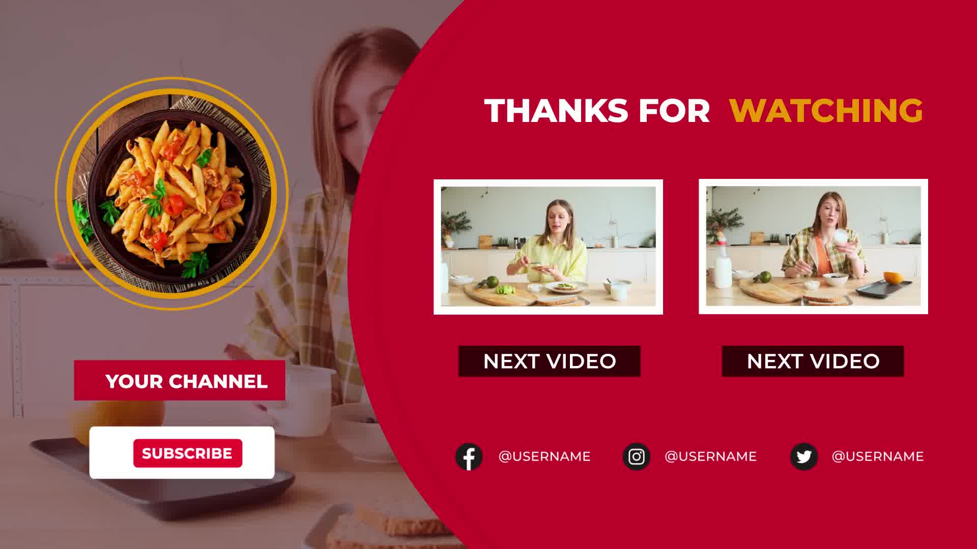 Food Channel Youtube End Screen Videohive 33342409 After Effects Image 10