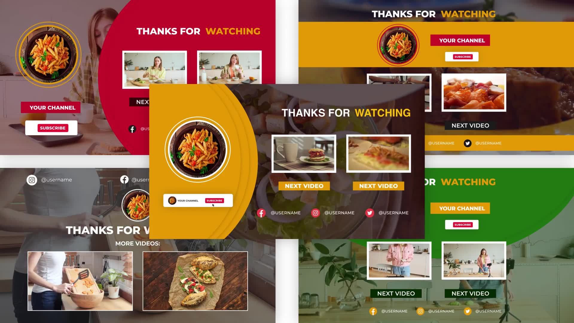 Food Channel Youtube End Screen Videohive 33342409 After Effects Image 2