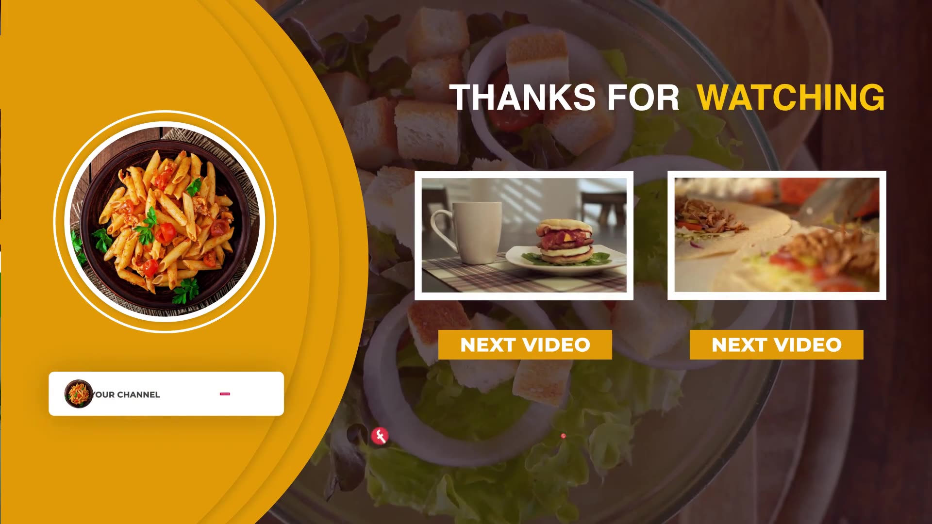 Food Channel Youtube End Screen Videohive 33342409 After Effects Image 3