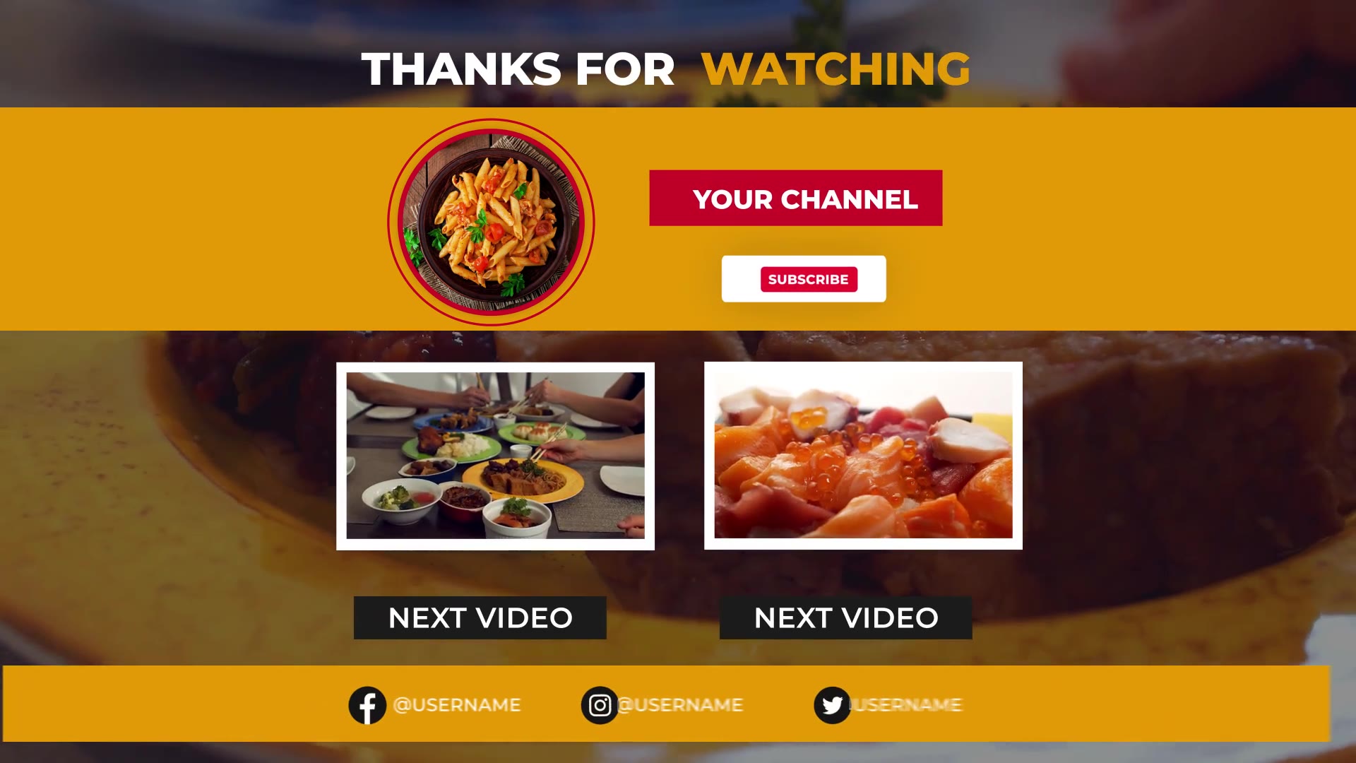 Food Channel Youtube End Screen Videohive 33342409 After Effects Image 5