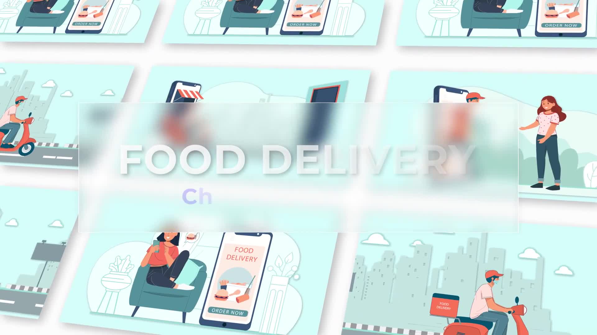 Food Delivery Animated Scene Pack Videohive 36766803 After Effects Image 1