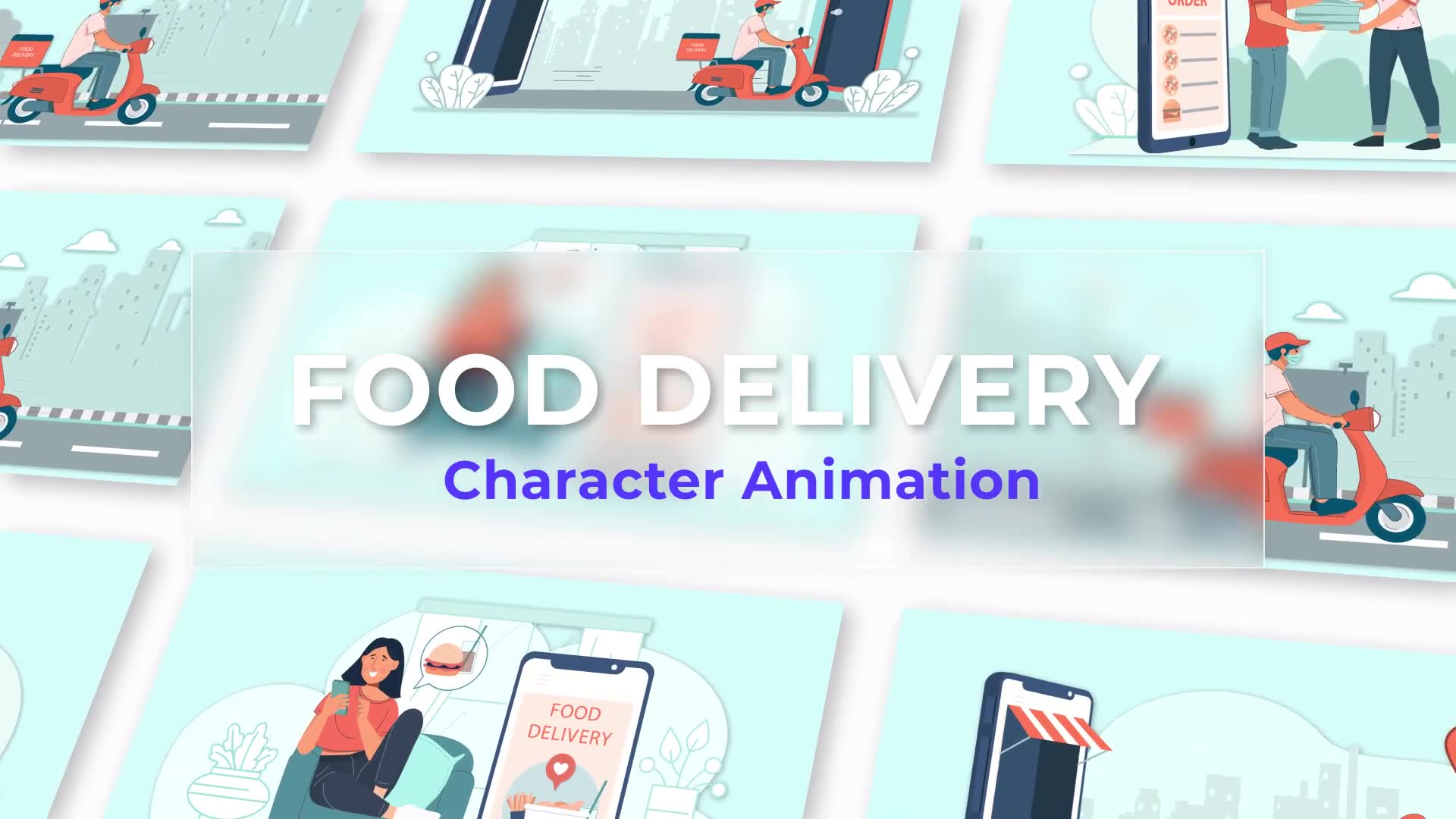 Food Delivery Animated Scene Pack Videohive 36766803 After Effects Image 2