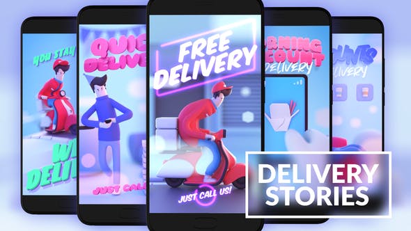 Food Delivery Instagram Stories - 26599954 Download Videohive