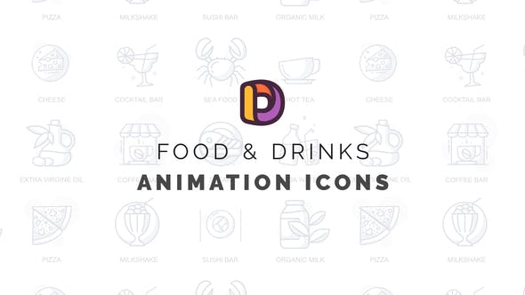 Food & Drinks Animation Icons - Download Videohive 32812430