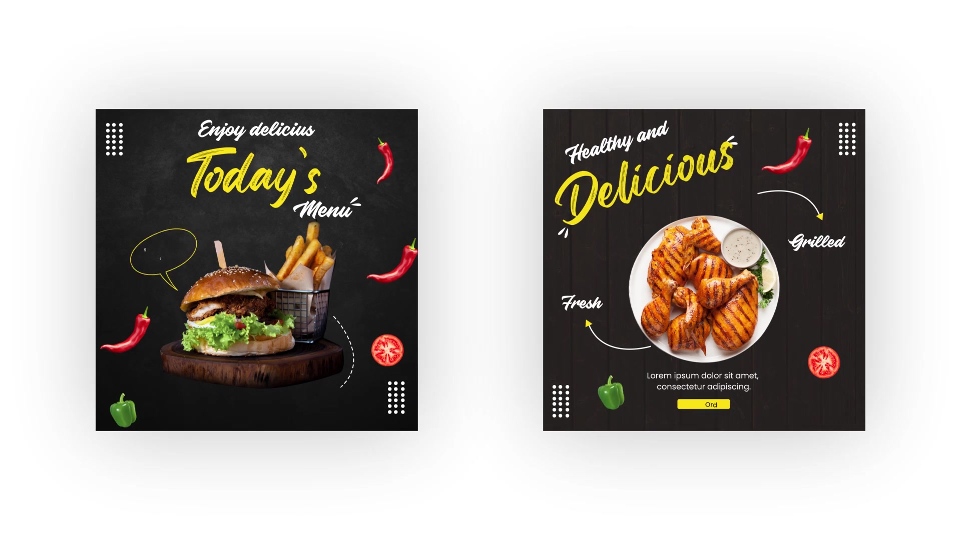 Food Instagram Post Template Videohive 35490256 After Effects Image 3