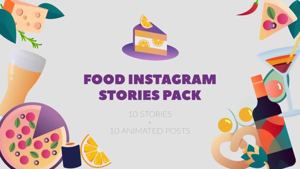 Food Instagram Stories and Posts Pack Videohive 28815101 After Effects Image 1