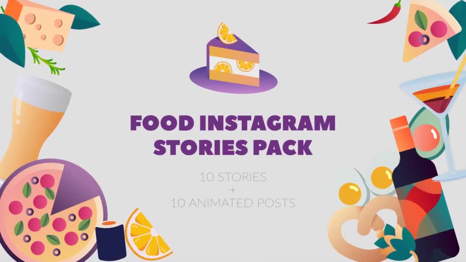 Food Instagram Stories and Posts Pack Videohive 28882543 Premiere Pro Image 1