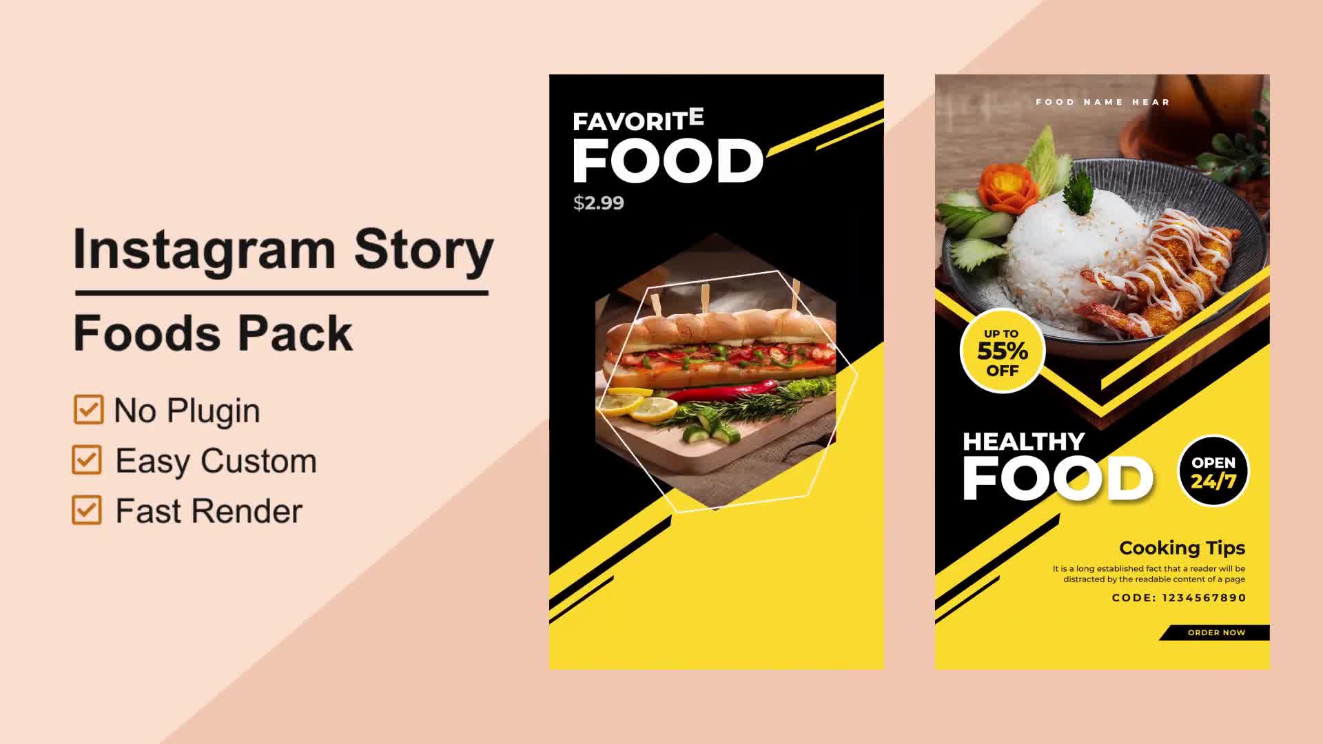Food Instagram Stories Mogrt 04 Videohive 33511034 Premiere Pro Image 9