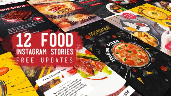 Food Instagram Stories Pack - 23022716 Download Videohive