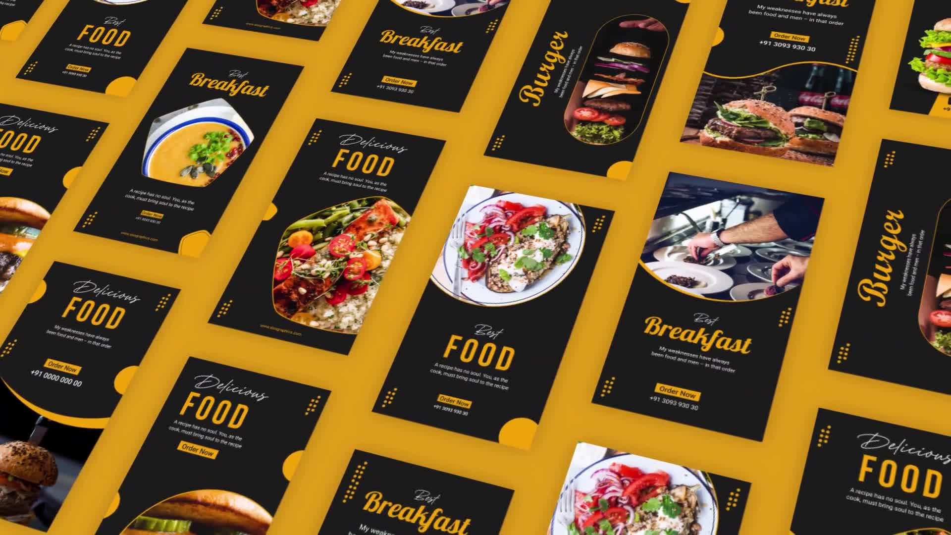 Food Instagram Stories Pack Videohive 35148619 After Effects Image 1