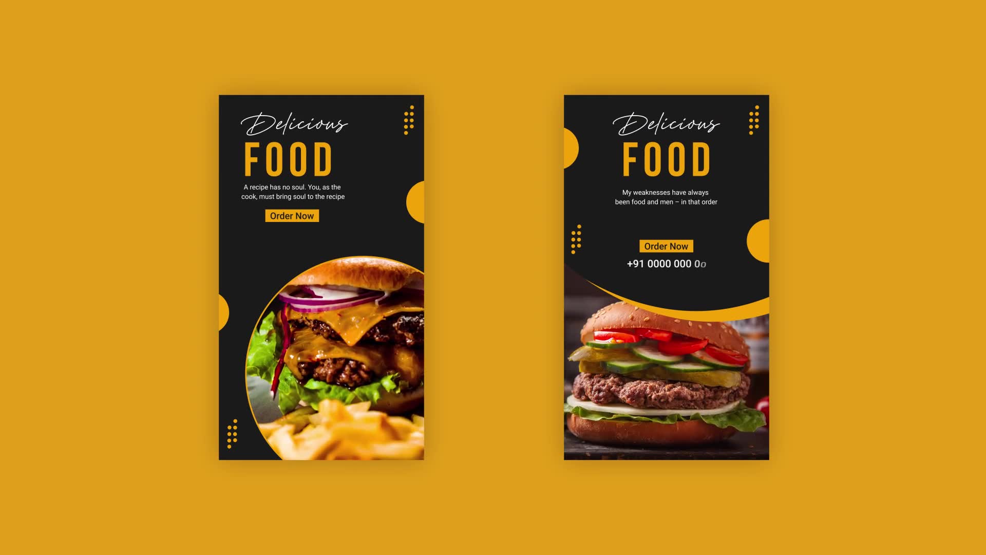 Food Instagram Stories Pack Videohive 35148619 After Effects Image 3