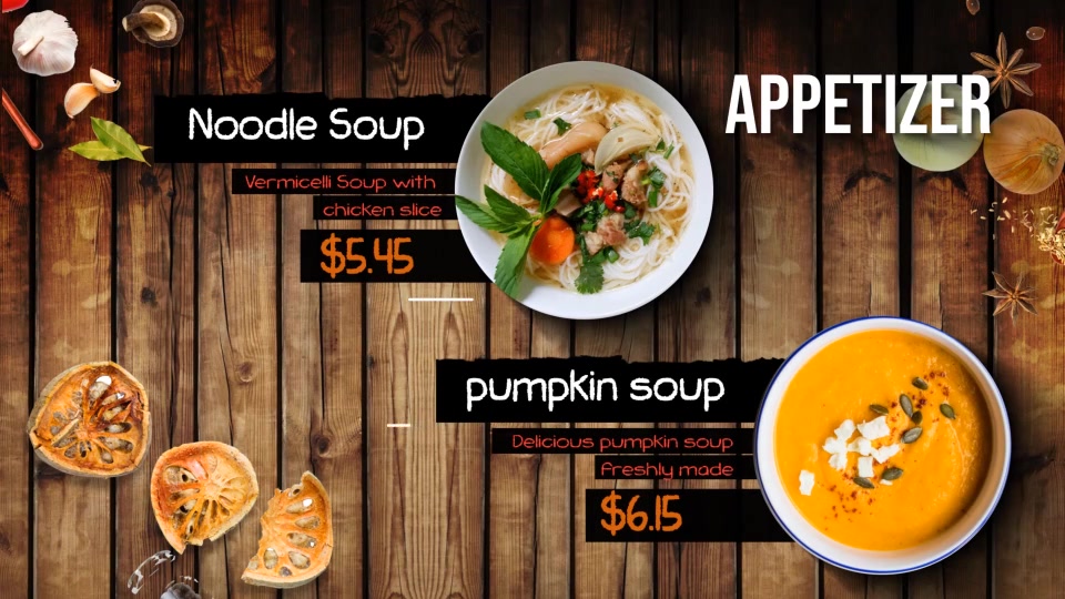 Food Menu Flat Lay Style Videohive 23856153 After Effects Image 5