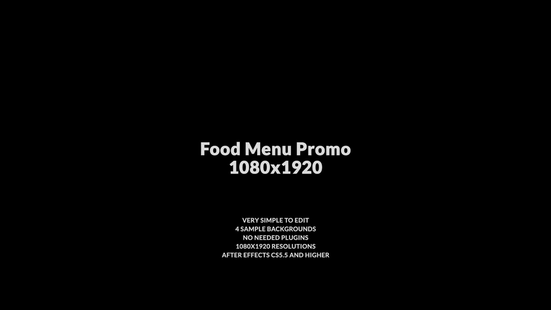 Food Menu Promo | Mobile Version Videohive 33521462 After Effects Image 1