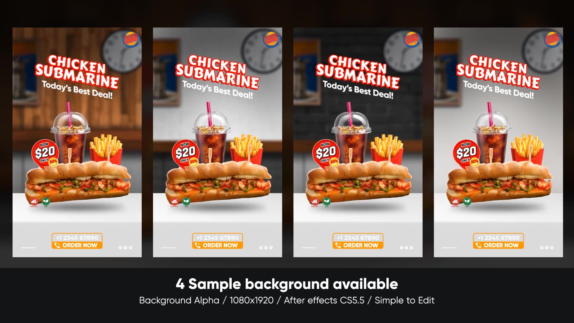 Food Menu Promo | Mobile Version Videohive 33521462 After Effects Image 7