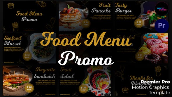 Food Menu Promo | MOGRT - Videohive 35180816 Download