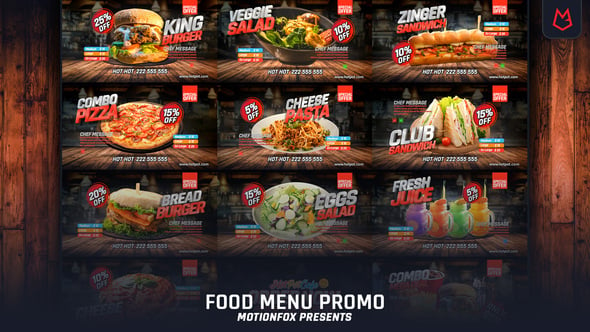 Food Menu Promo - Videohive Download 23252731