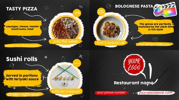 Food Menu Slideshow | FCPX - Download 33152678 Videohive