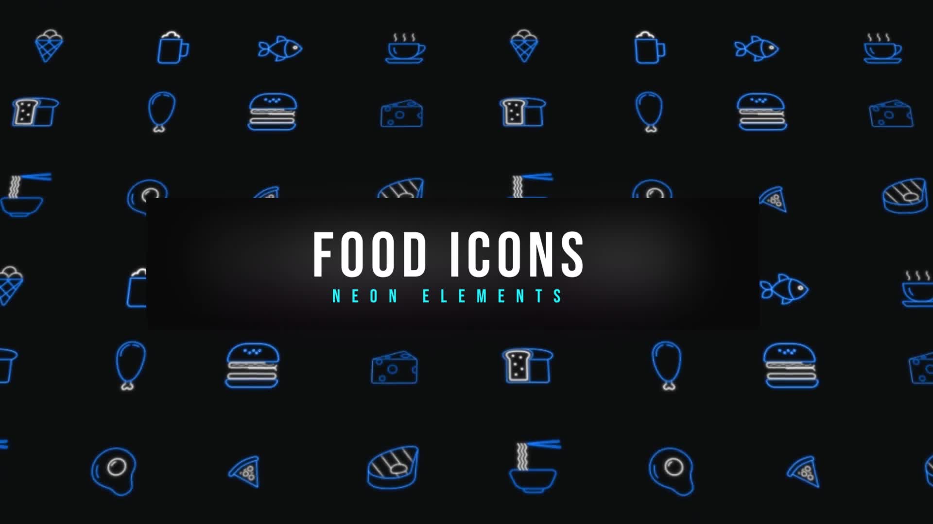 Food Neon Icons Videohive 39207440 Apple Motion Image 1