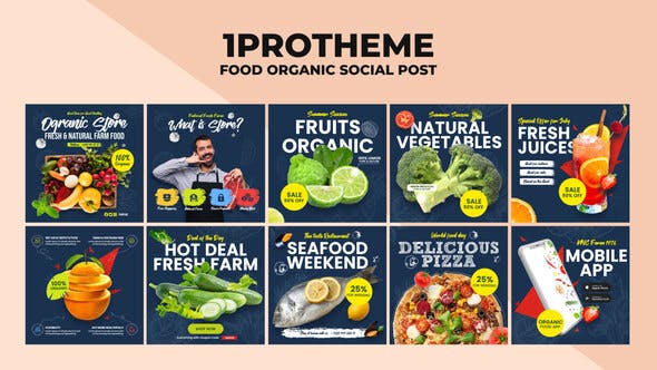 Food Organic Instagram Post V10 - Download Videohive 27667167