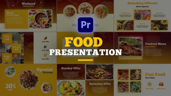 Food Presentation Slideshow for Premiere Pro - 33745020 Videohive Download