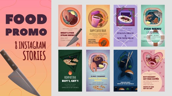 Food Promo Instagram Stories Pack - Videohive 32320898 Download