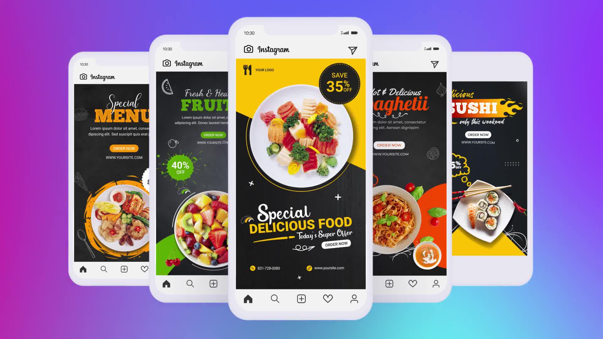Food Promo Stories – Instagram Stories Pack Videohive 34766093 After Effects Image 9