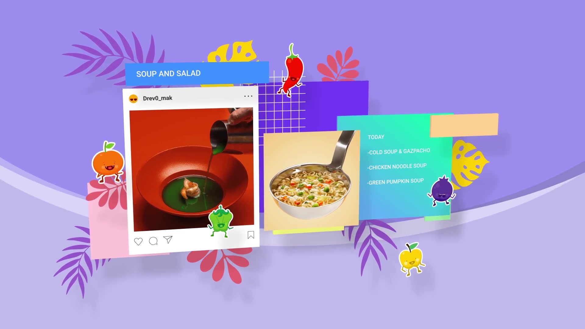 Food Sticker Pack/ Emoji/ Stories/ Restaurant/ Mask/ Snapchat/ App/ IGTV/ Tracking/ AE Face Tools Videohive 22728977 After Effects Image 12