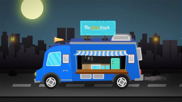 Food Truck Logo Reveal - 23821816 Download Videohive