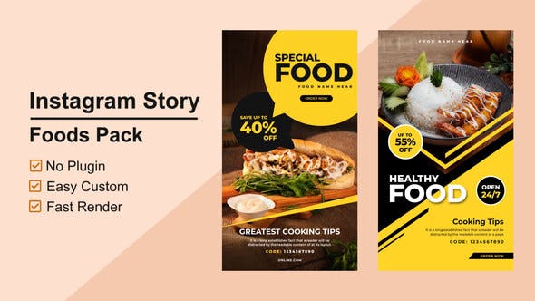 Foods Instagram Stories V04 - 27125852 Videohive Download