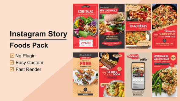 Foods Instagram Stories V12 - Videohive 27802574 Download