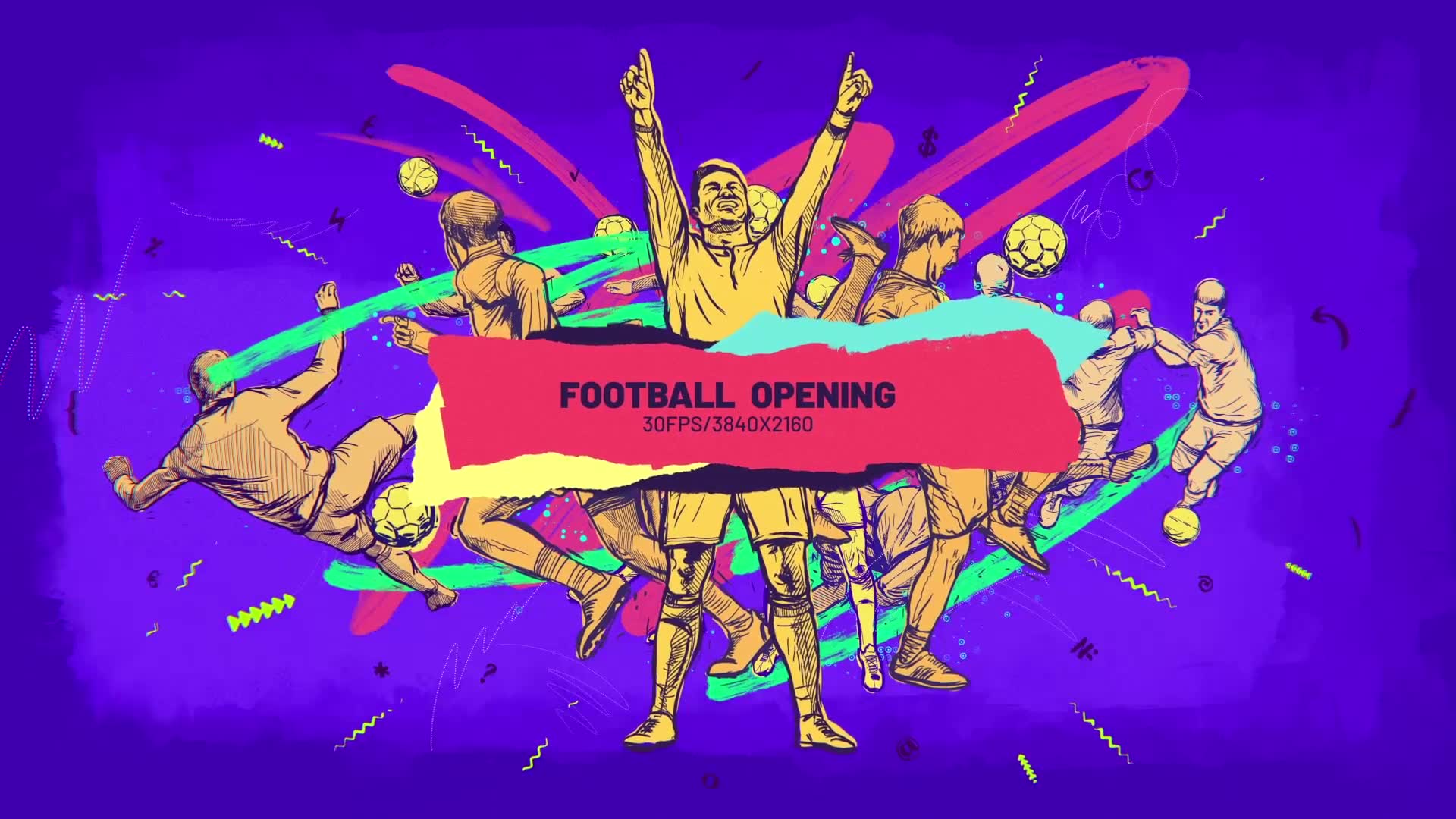 Football Opener/ Soccer Live/ TV Intro/ Sport/ Ball/ Dynamic Brush/ Draw/ Game Promo/ Players/ Event Videohive 32047073 After Effects Image 6