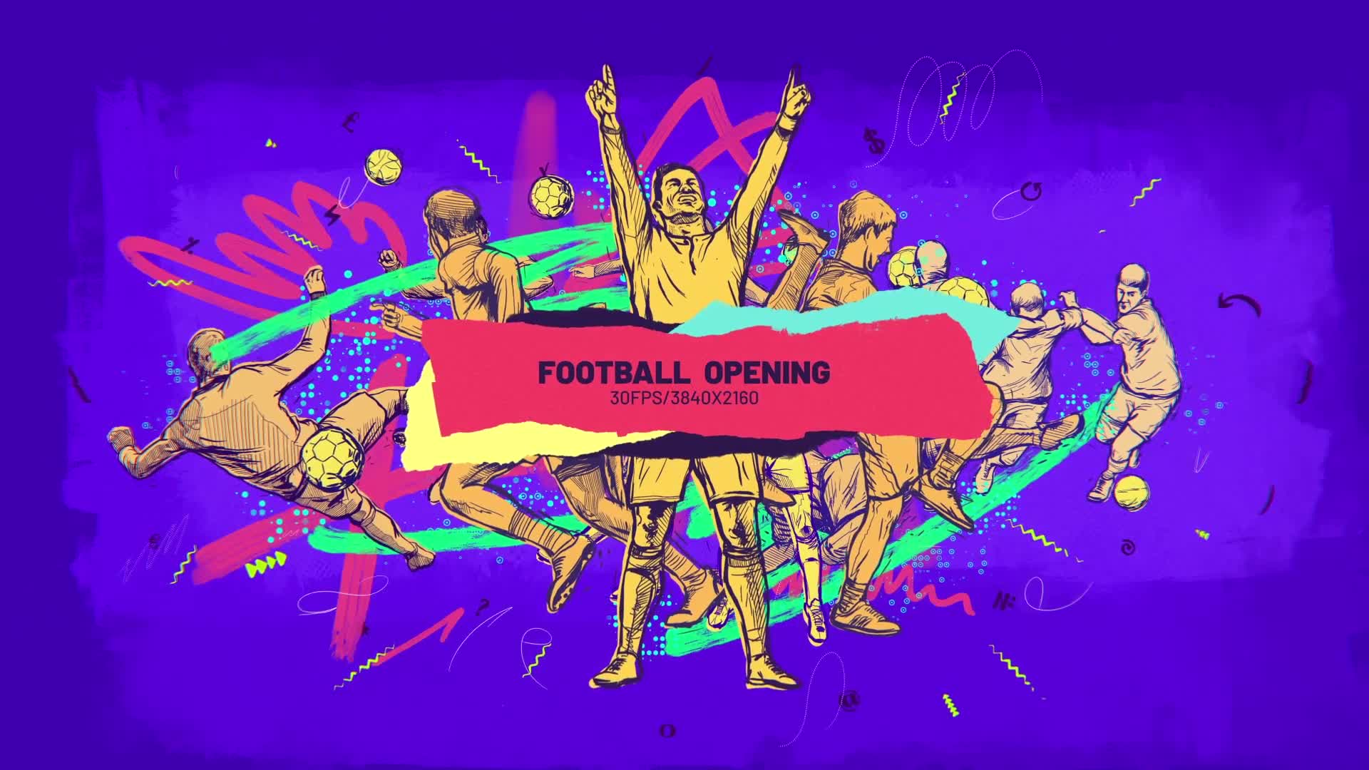 Football Opener/ Soccer Live/ TV Intro/ Sport/ Ball/ Dynamic Brush/ Draw/ Game Promo/ Players/ Event Videohive 32047073 After Effects Image 7