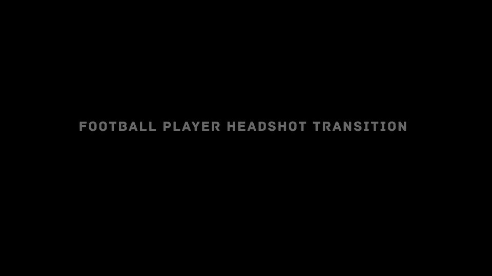 Football Player Headshot Transition - Download Videohive 8431456