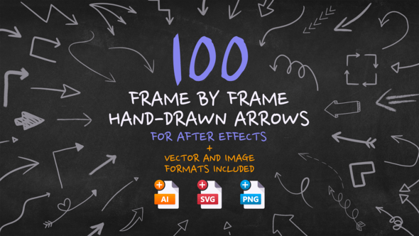 Frame By Frame Hand Drawn Arrows - 34067494 Videohive Download