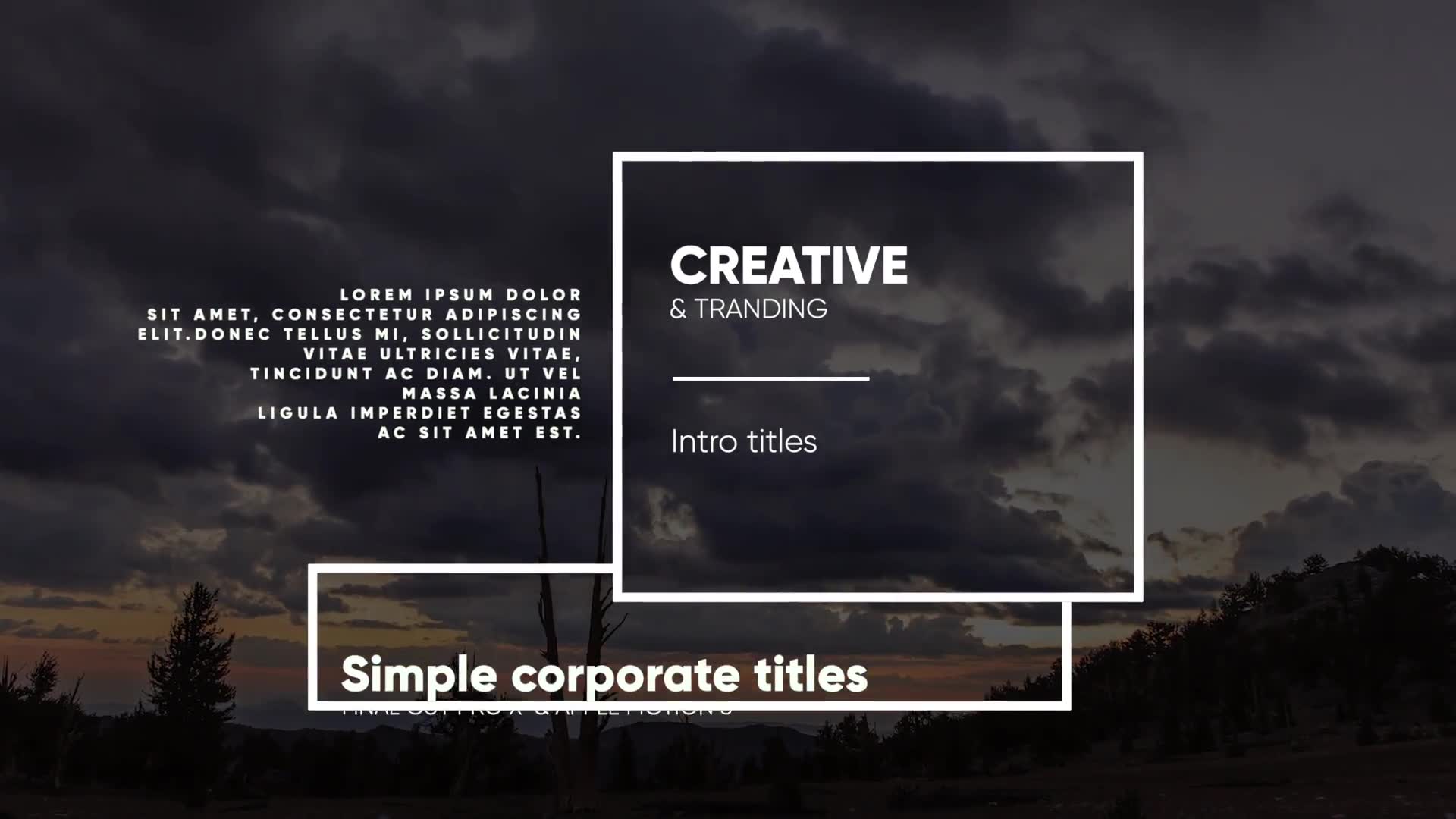 Frame Titles I FCPX & Motion Videohive 35720924 Apple Motion Image 3