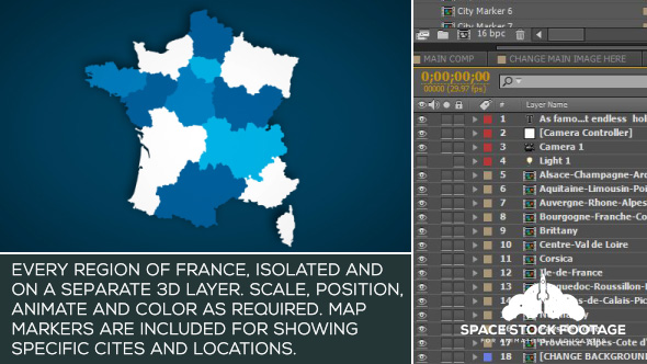 France Map Kit - Download Videohive 15927401