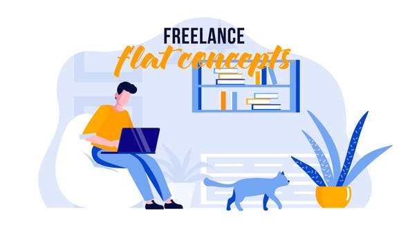 Freelance Flat Concept - 31441175 Download Videohive