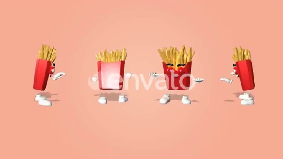 French Fries Character Kit Videohive 26962035 Motion Graphics Image 1
