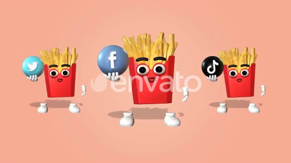 French Fries Character Kit Videohive 26962035 Motion Graphics Image 10