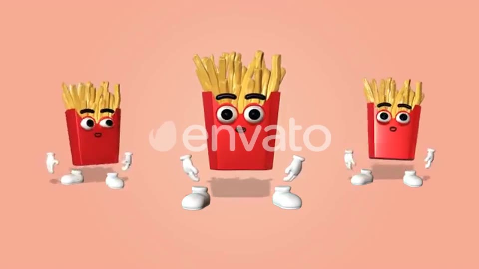 French Fries Character Kit Videohive 26962035 Motion Graphics Image 2