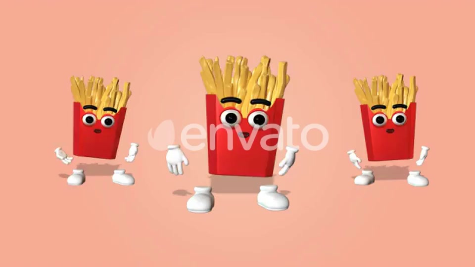 French Fries Character Kit Videohive 26962035 Motion Graphics Image 3