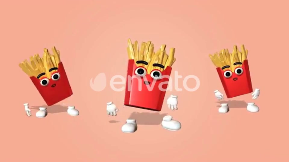 French Fries Character Kit Videohive 26962035 Motion Graphics Image 4