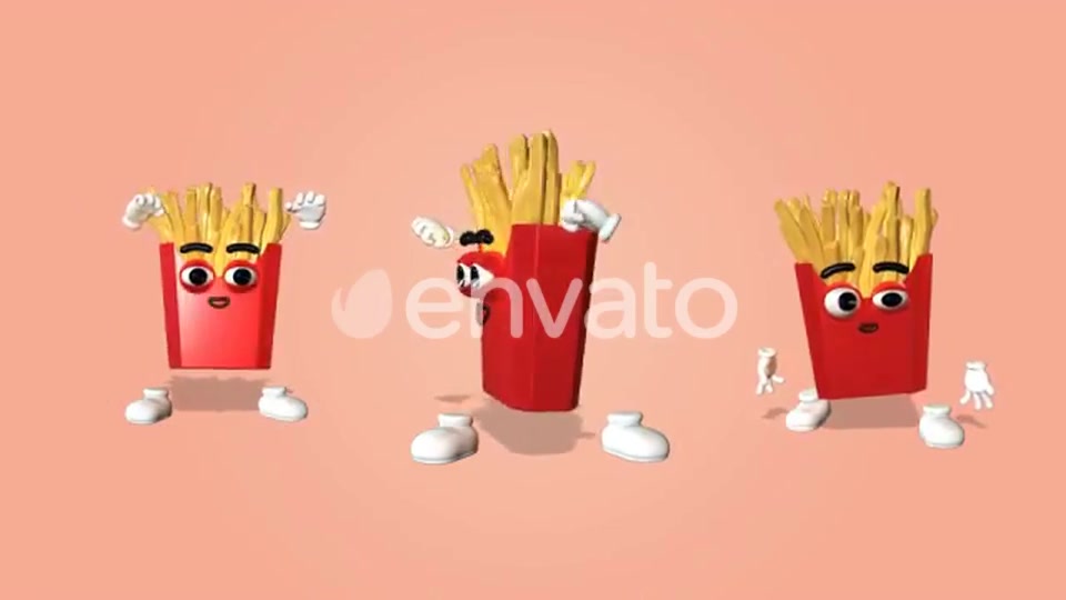 French Fries Character Kit Videohive 26962035 Motion Graphics Image 5