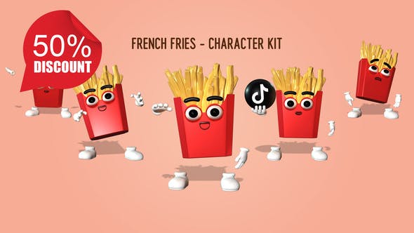 French Fries Character Kit - 26962035 Videohive Download